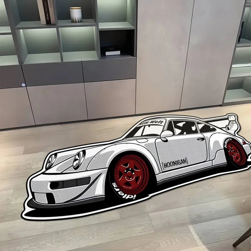 VIKAMA Trendy Sports Car Plush Rug