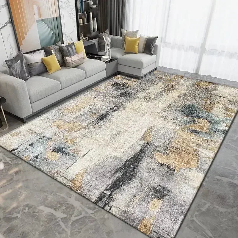 Nordic Ink Splash Abstract Washable Area Rug
