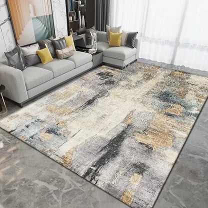 Nordic Ink Splash Abstract Washable Area Rug