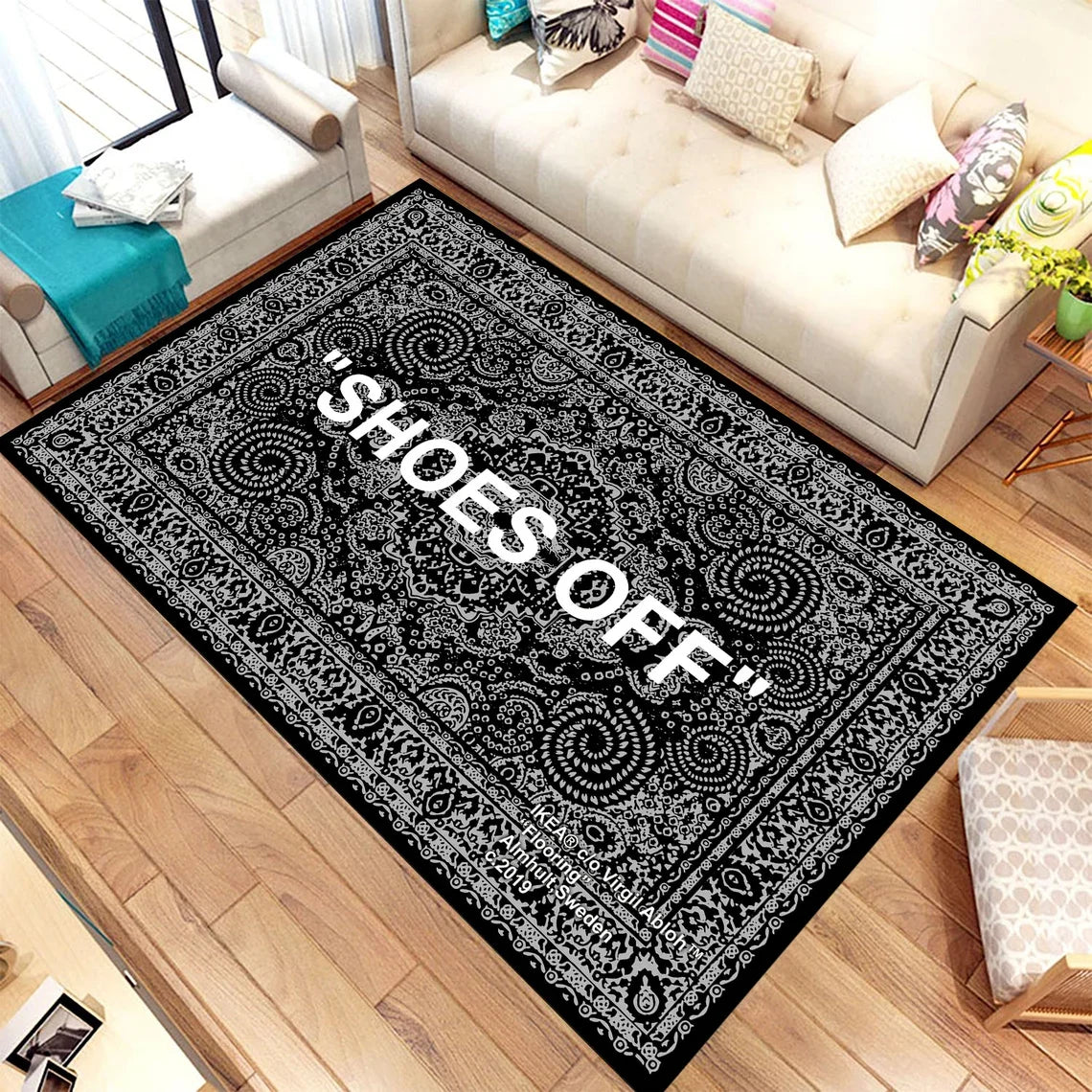 VIKAMA Keep Off 3D Printed Area Rug