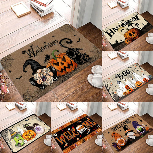 Halloween Ghost Pumpkin Non-Slip Kitchen Floor Mat