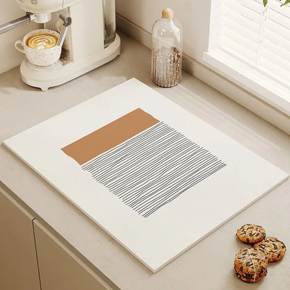 Minimalist Diatomite Dish Drying Mat