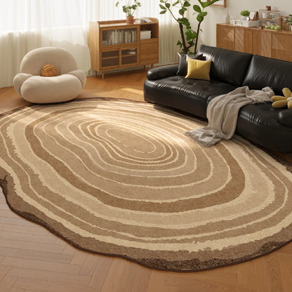 Retro Style Irregular Plush Area Rug