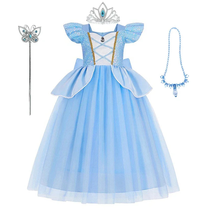 Disney Cinderella Deluxe Princess Ball Gown Costume Dress
