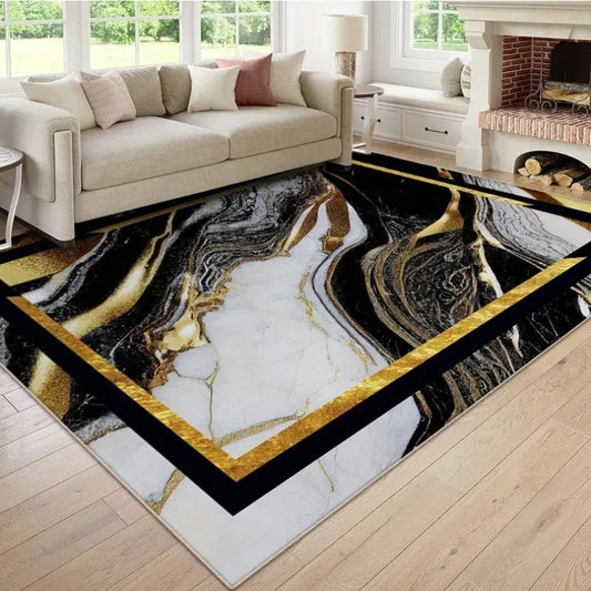 Light luxury geometric European large area rug