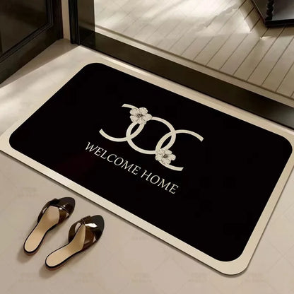 French Style Light Luxury Diatomaceous Earth Mat Absorbent Non-Slip Bathroom Entrance Door Floor Rug Home Decor