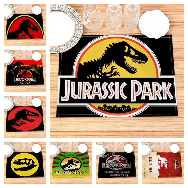 Jurassic Park Print Linen Kids Placemat Set