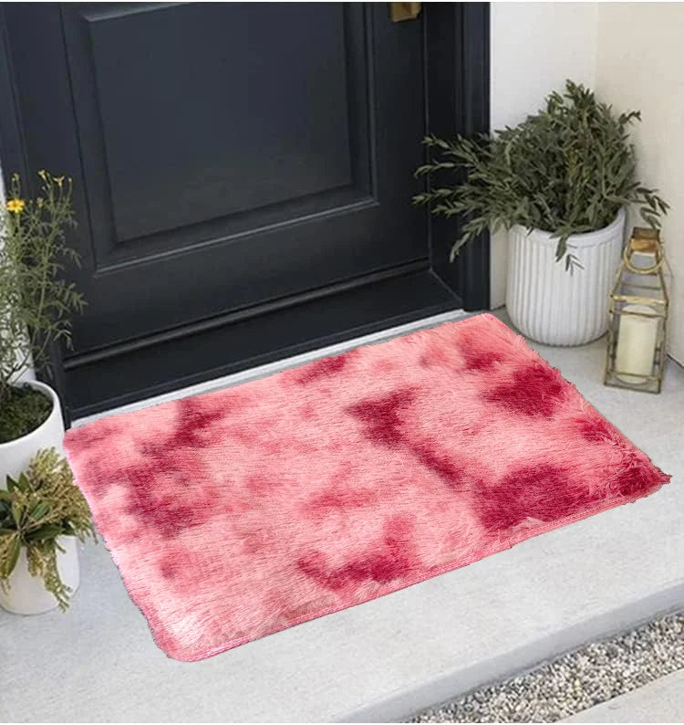 VIKAMA Silk Wool Rug 40×60 cm Soft Washable Bedside Living Room Nursery Mat Home Decor