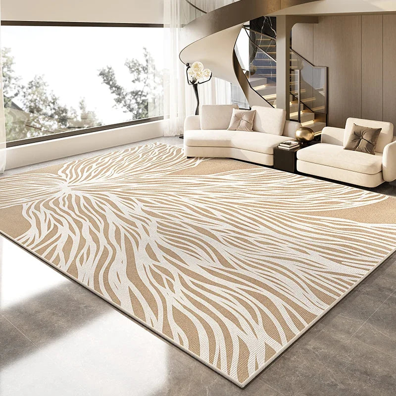 VIKAMA Minimalist Cream Style Living Room Area Rug