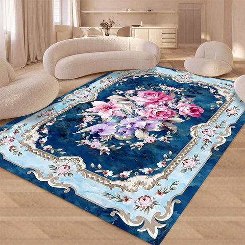 European retro floral luxury large rug