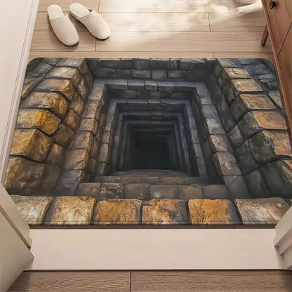 Cave Scenery Pattern Doormat Non-Slip Home Decor Rug Bedroom Living Room Kitchen Entrance Front Door Floor Mat