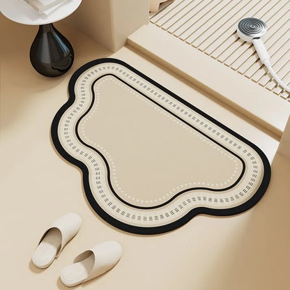 Modern non-slip absorbent bath mat