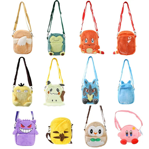 Pokemon Character Plush Backpack Anime Shoulder Bag Toy