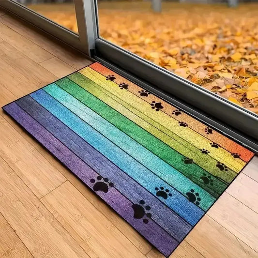VIKAMA Colorful Doormat Non-Slip Washable Bathroom Kitchen Bedroom Entrance Shoe Mat Home Decor