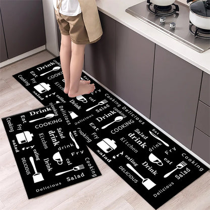 VIKAMA Kitchen Floor Mat Long Strip Non-Slip Corridor Bedroom Entrance Carpet