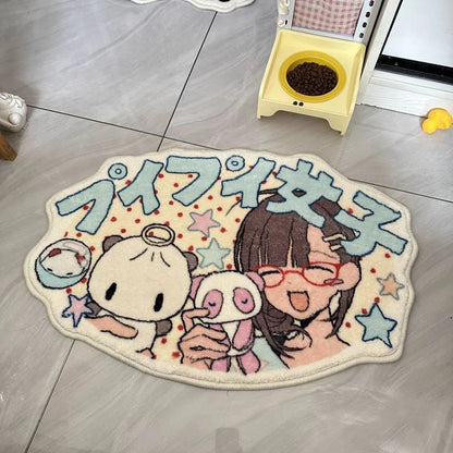 VIKAMA Cute Cartoon Plush Carpet