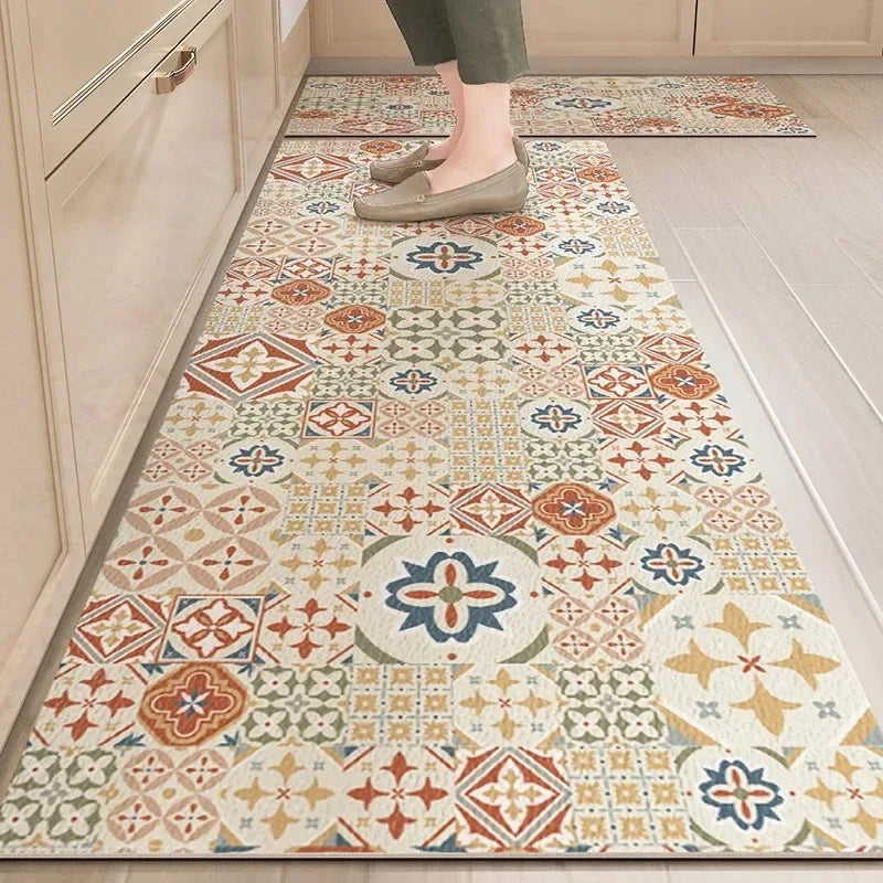 Vintage Waterproof Kitchen Floor Mat