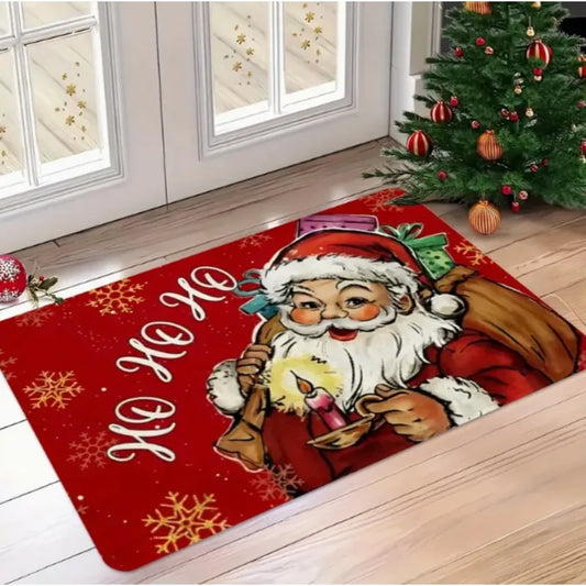 Santa Claus hohoho holiday door mat