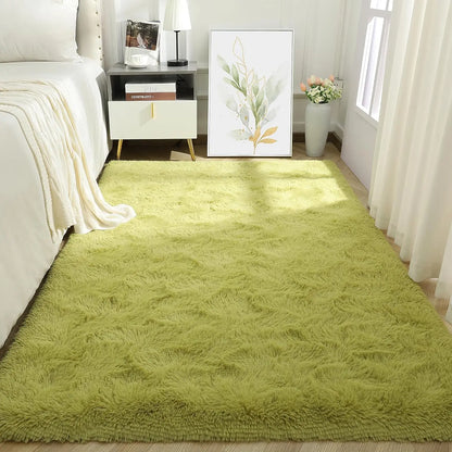 VIKAMA Tie-Dye Plush Carpet Soft Fluffy Non-Slip Kids Room Crawling Mat