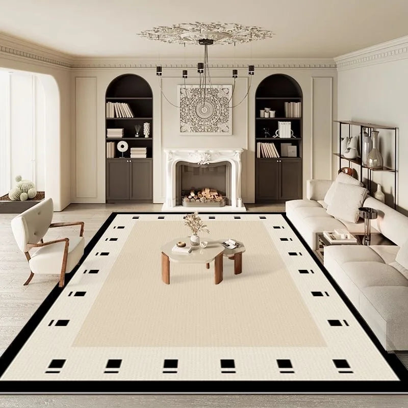 VIKAMA French Simple Living Room Carpet Large Area Sofa Coffee Table Bedroom Study Floor Mat