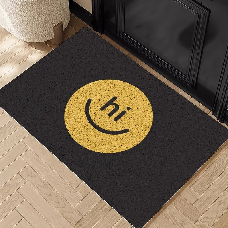 Hello Series Silk Ring Entrance Door Mat Dirt-Resistant Entry Carpet