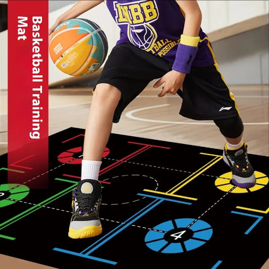 Basketball Training Agility Grid Colored Arrows Non-Slip Fitness Carpet Mat Kids Room Living Room Home Decor Exercise Rug