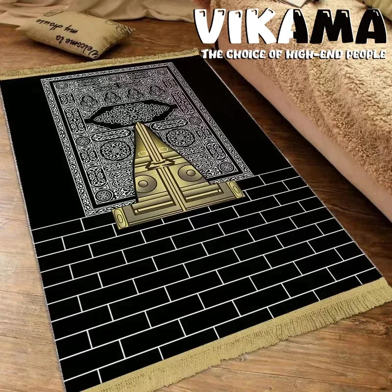 VIKAMA Portable Prayer Mat Foldable Kneeling Rug Indoor Outdoor Pilgrimage Mat Family Use Travel Prayer Carpet