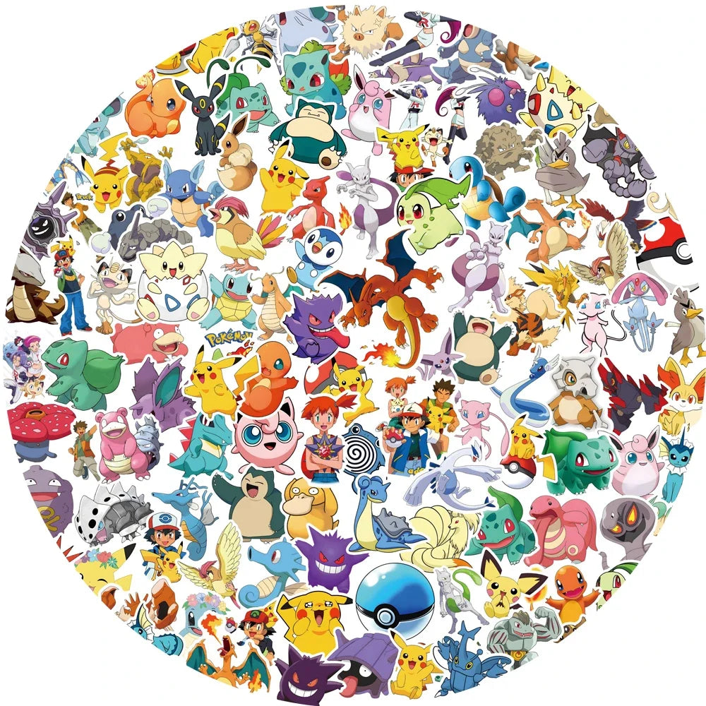 Pokemon Pikachu Waterproof Anime Sticker Set 50 200 Pieces