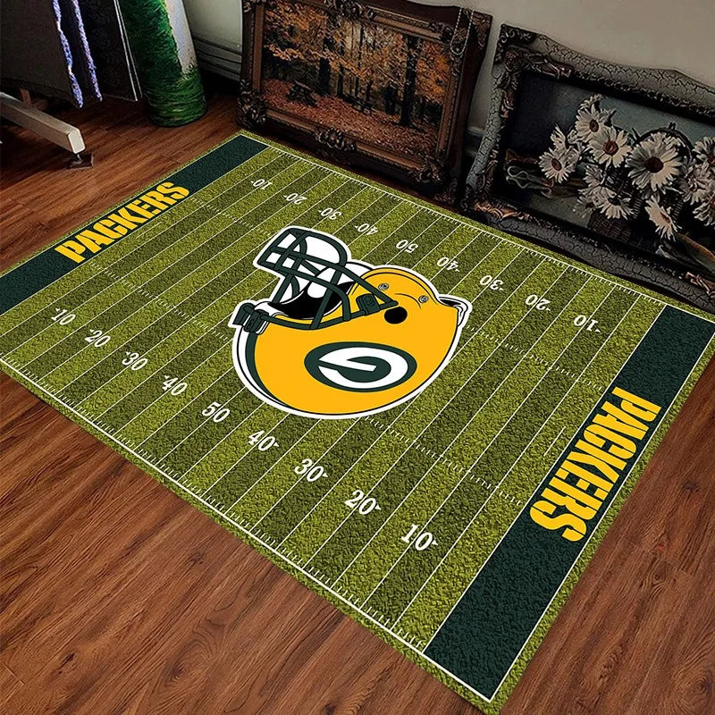 VIKAMA American Football Field Non-Slip Area Rug