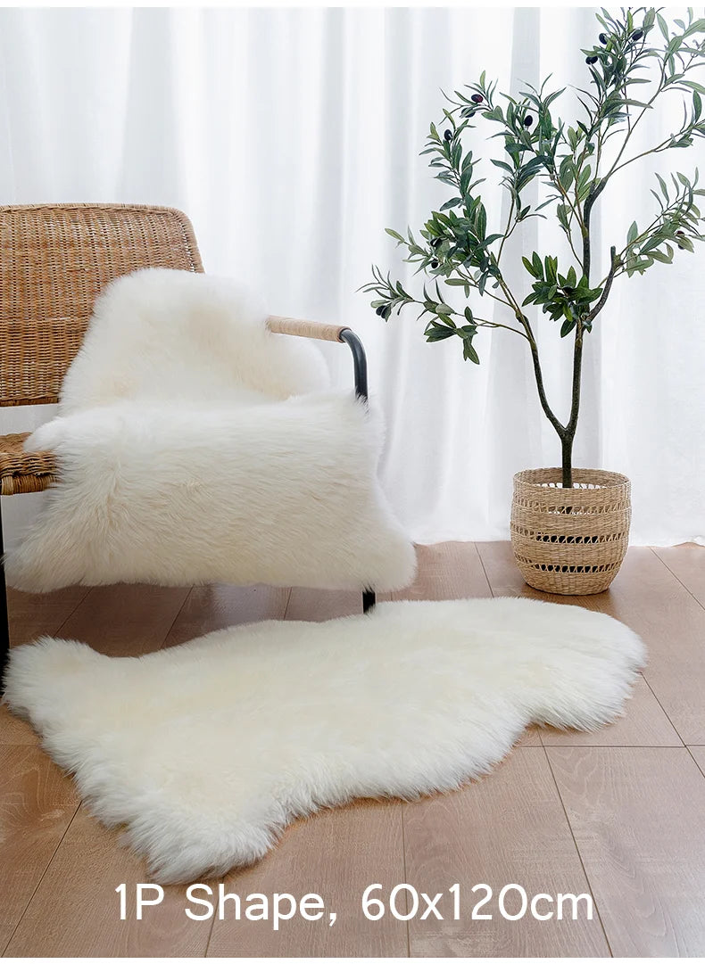Soft faux fur shaggy area rug