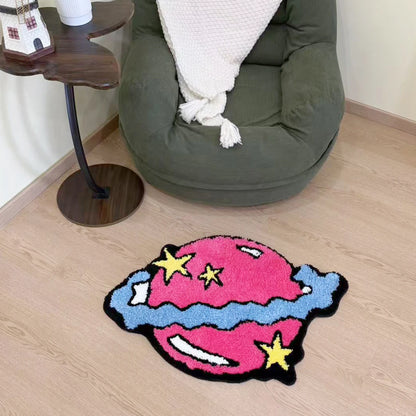 Pink Planet Tufted Fluffy Non-Slip Rug