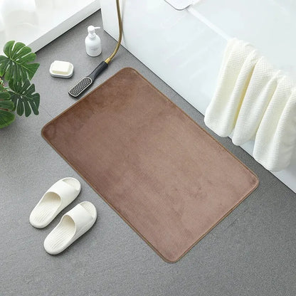 Elegant Memory Foam Bath Mat Soft Comfort Non-Slip Stain-Resistant Rug Bathroom Bedroom Kitchen Home Decor