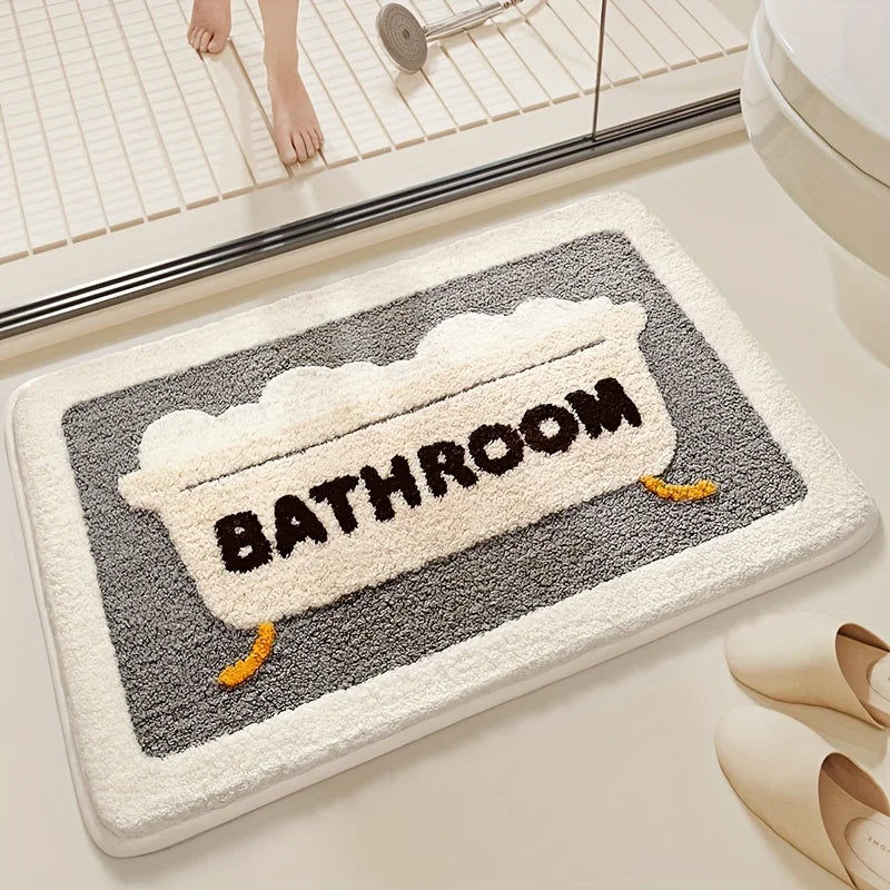 VIKAMA Bathroom Entrance Water-Absorbing Non-Slip Floor Mat