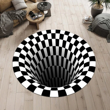 3D Deep Crack Illusion Round Rug