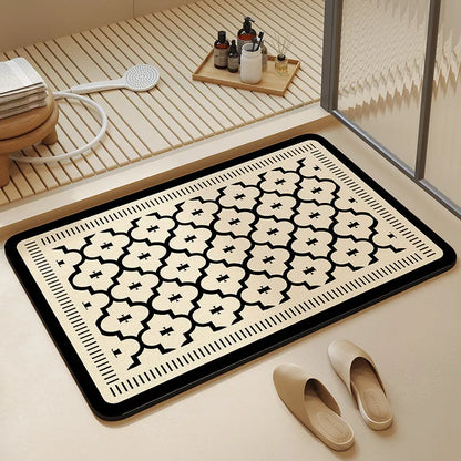 Modern non-slip absorbent bath mat