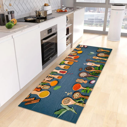 VIKAMA Scandinavian Waterproof Rug Antibacterial Stain-Resistant Machine Washable Kitchen Carpet Modern Home Decor
