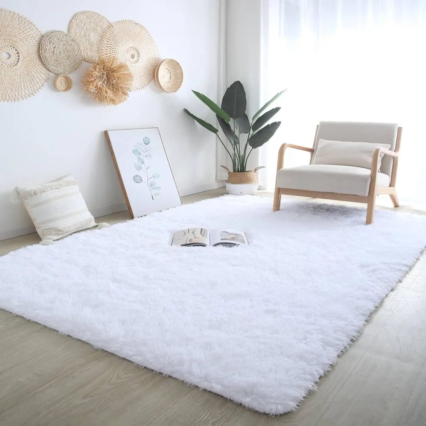 Ultra-Soft Fluffy Living Room Area Rug