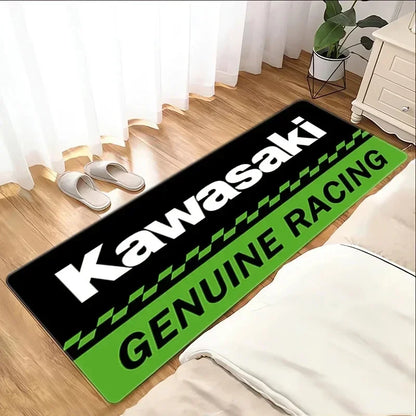 Kawasaki motorcycle anti-slip garage rug