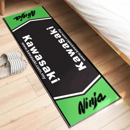Kawasaki motorcycle anti-slip garage rug