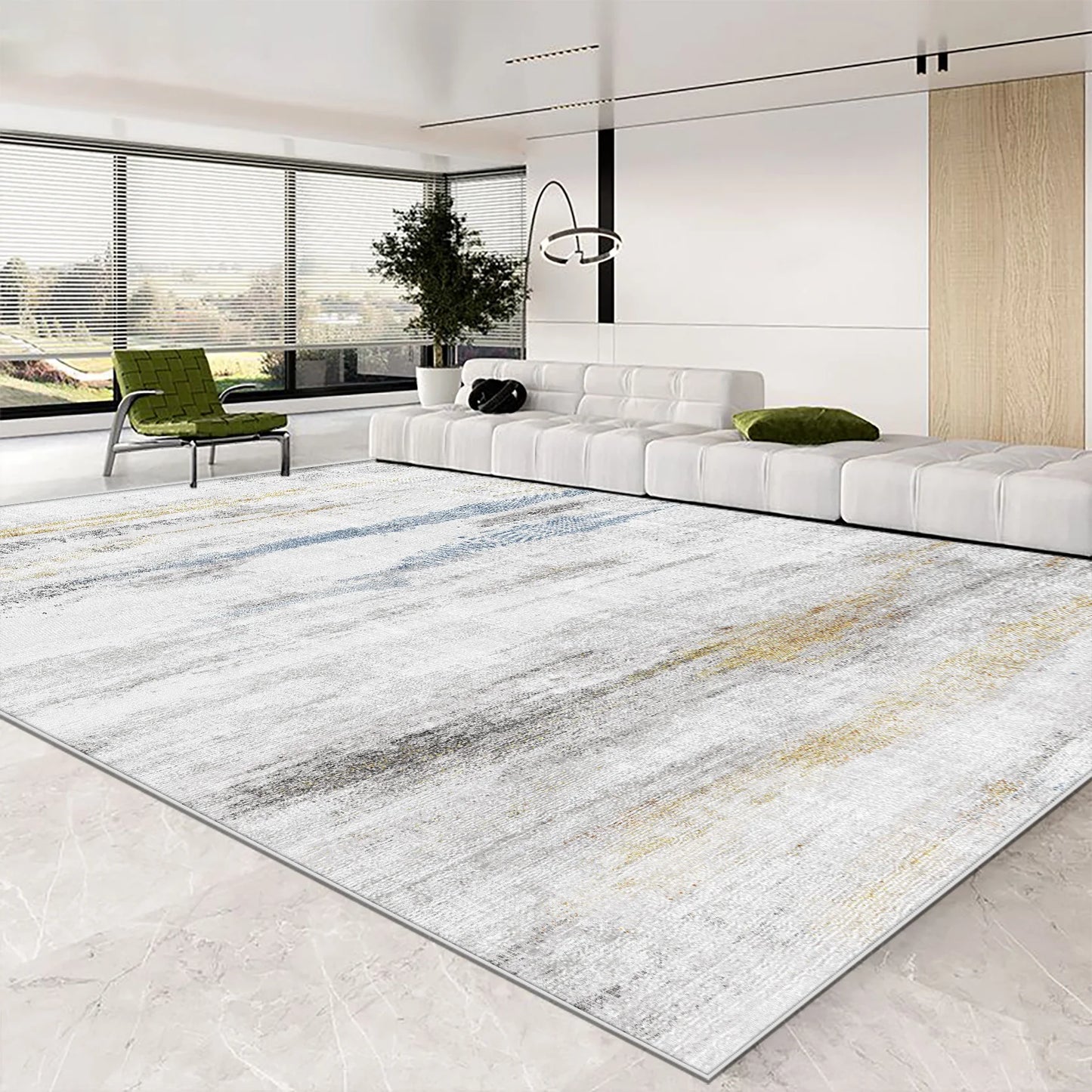 Abstract Style Easy-Clean Non-Slip Area Rug