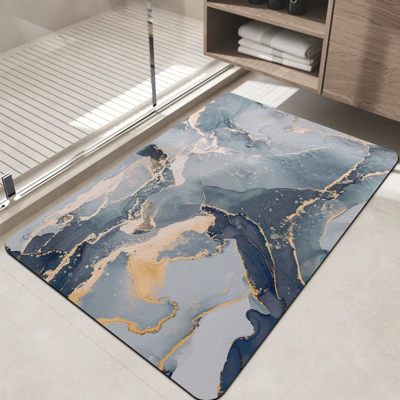 Super Absorbent Diatom Mud Bathroom Floor Mat Non-Slip Dirt-Resistant Large Door Mat