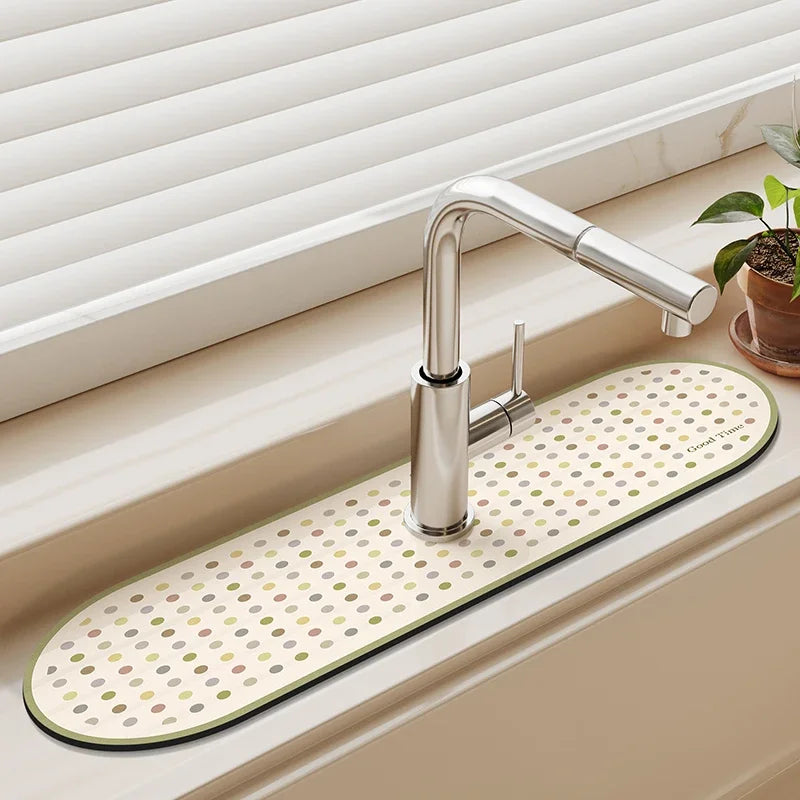 VIKAMA Diatomaceous Earth Absorbent Faucet Drain Mat