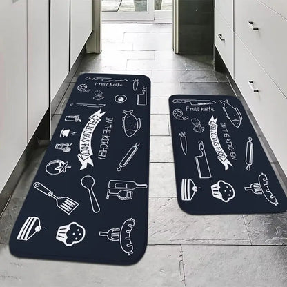 Multi-Purpose Sponge Absorbent Mat Non-Slip Kitchen Bathroom Rug Moisture-Absorbing Machine Washable Carpet