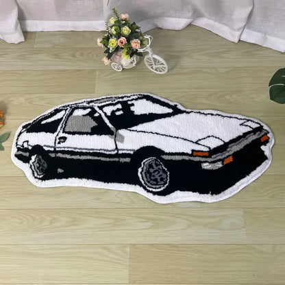 Racing car soft non-slip floor rug