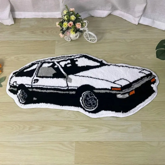Racing car soft non-slip floor rug