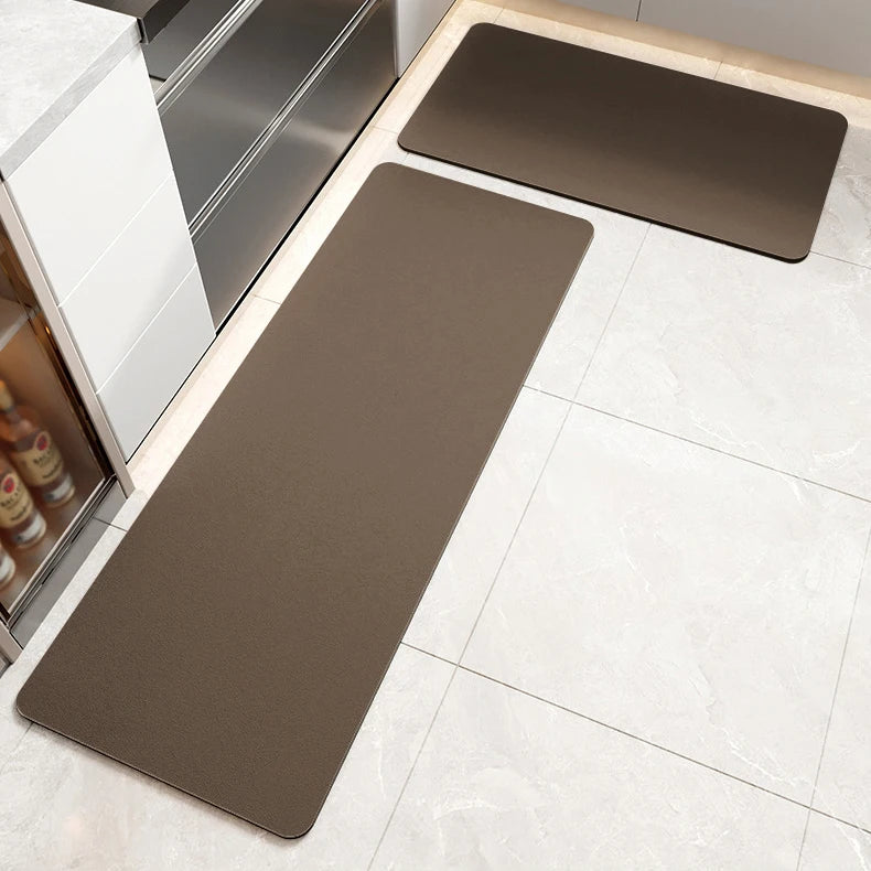 Long diatomite super absorbent non-slip kitchen runner rug / entrance mat