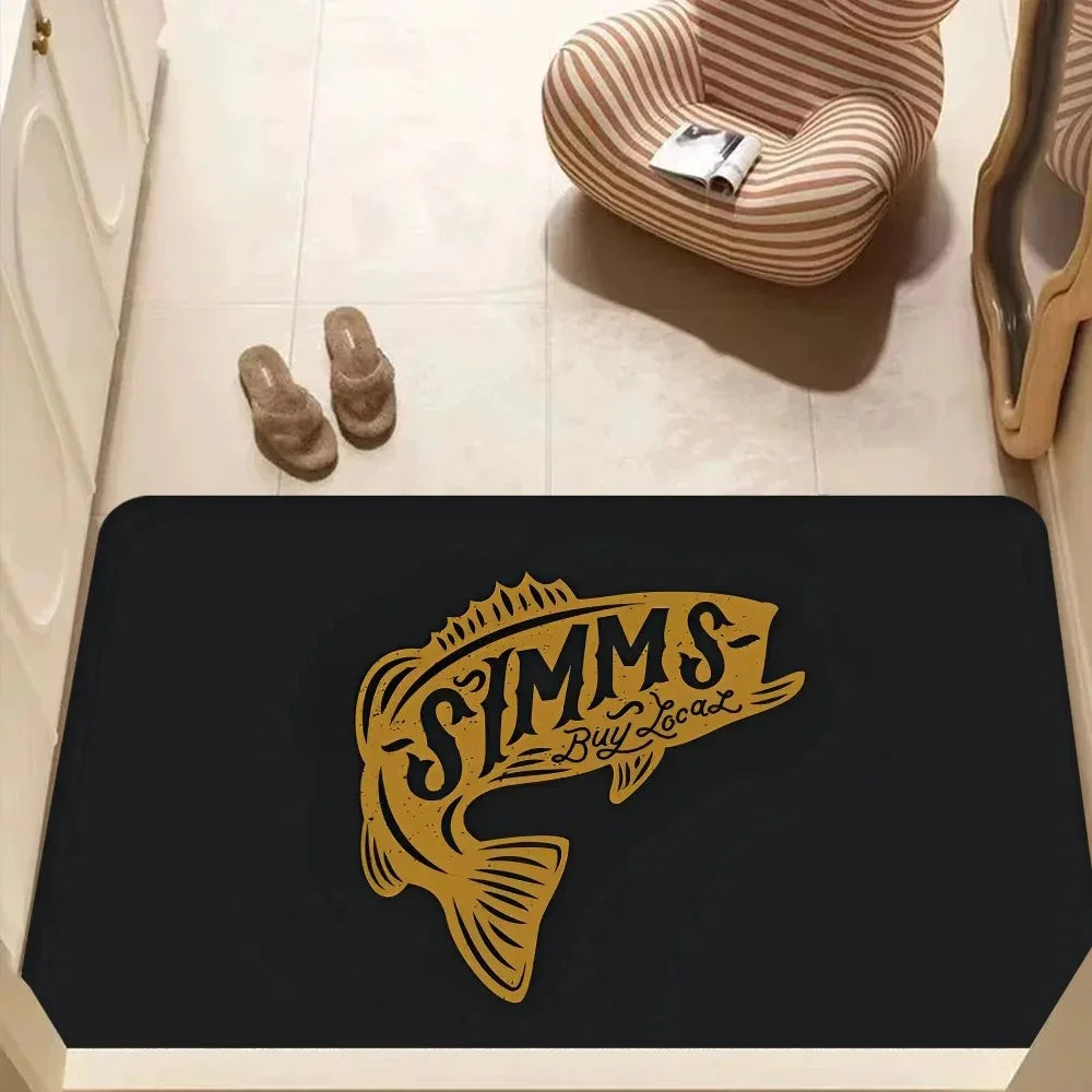 Fishing Logo Anti-Slip Floor Mat