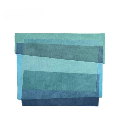 Luxury Dopamine Colorful Irregular Plush Area Rug