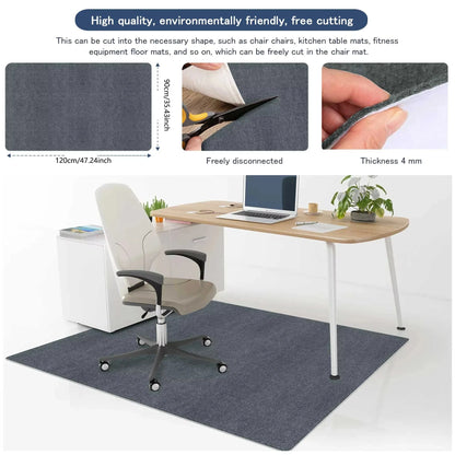 VIKAMA Study Area Stain-Resistant Chair Mat Carpet
