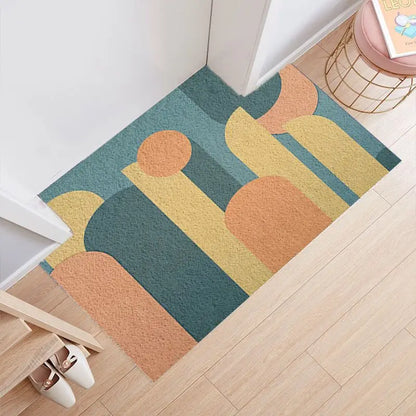 Cuttable Silk Ring Door Mat Waterproof Dirt-Resistant Entry Floor Carpet Easy Care Household Foot Mat